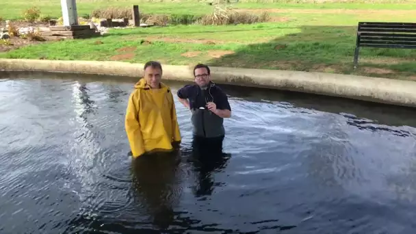 Avec Laurent Deverlanges du Caviar de Neuvic