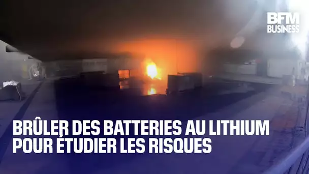 Brûler des batteries au lithium pour étudier les risques