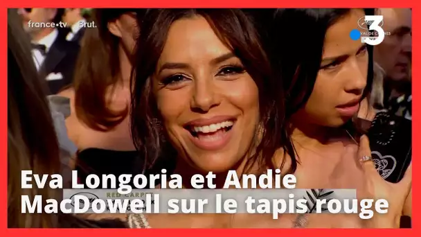 #Cannes2023. Eva Longoria et Andie MacDowell sur le tapis rouge pour le film de Ken Loach