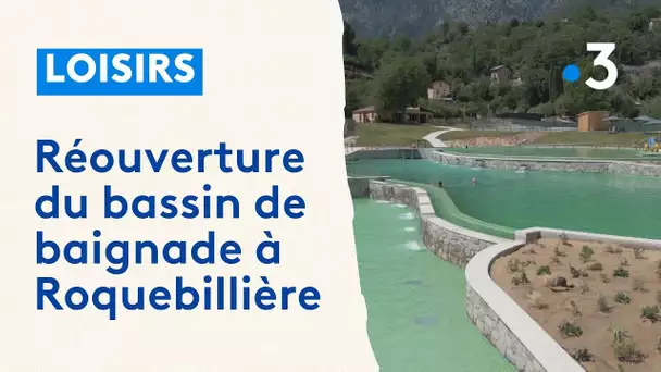 Réouverture du bassin de baignade à Roquebillière (06), 3 ans après la tempête Alex