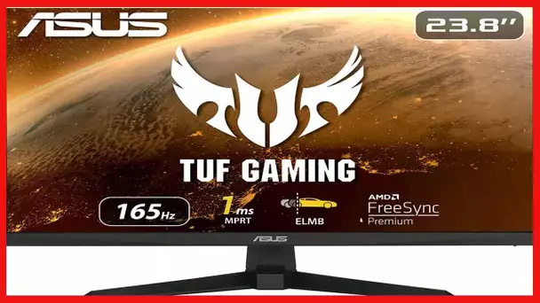 ASUS TUF Gaming 23.8” 1080P Monitor (VG249Q1A) - Full HD, IPS, 165Hz (Supports 144Hz), 1ms, Extreme