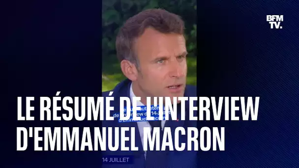 Ce qu'il faut retenir de l'interview du 14-Juillet d'Emmanuel Macron
