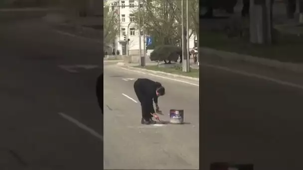 L'heure de pointe sur la plus grosse avenue de Pyongyang