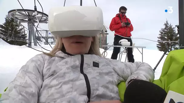 Au Collet d'Allevard, les vacanciers survolent la station en drone grâce à la réalité virtuelle