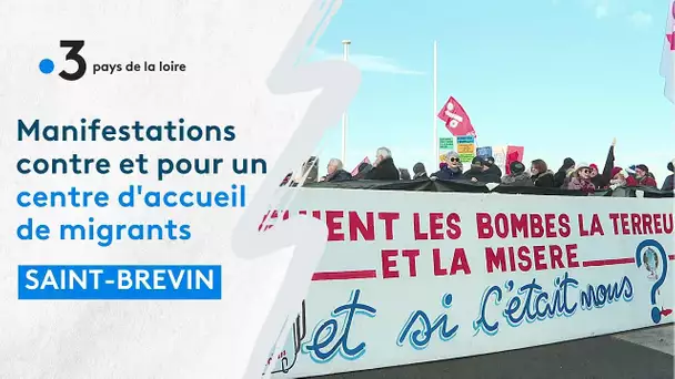 Manifestations pour et contre le projet d'un centre d'accueil de migrants