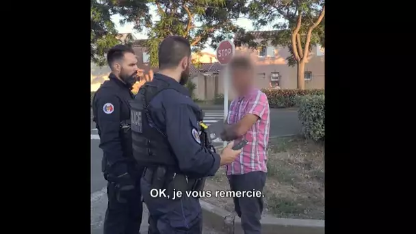 Monsieur, la bouteille sur la voie publique, c'est moyen !