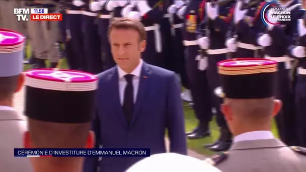 Investiture: Emmanuel Macron passe en revue les troupes