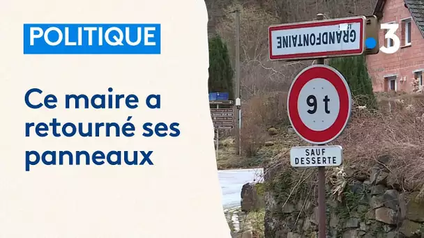 Le maire de Grandfontaine a retourné ses panneaux