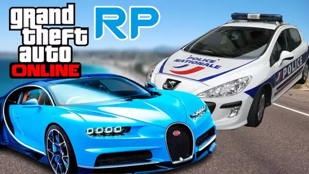 GTA 5 - COURSE AVEC LA POLICE SUR LA COTE D&#039;AZUR !! MODS ONLINE, ROLE PLAY