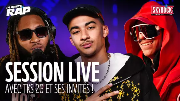 SESSION LIVE avec TKS 2G, Dj Kawest, Zoe Lucy, Sheu, MRG, Kyu & Tidem ! #PlanèteRap