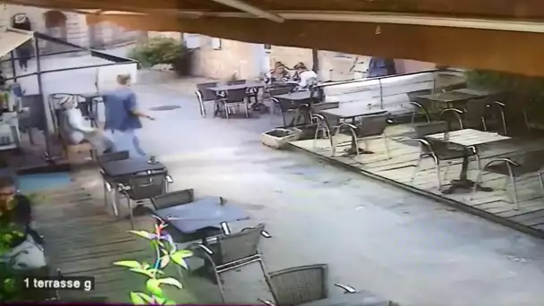Images de la videosurveillance du restaurant victime du camion fou samedi dans la citadelle de Blaye