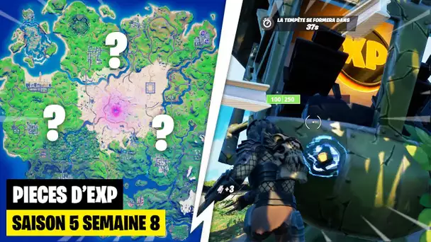 TROUVER LES 10 PIECES D'XP DE LA SEMAINE 8 SUR FORTNITE ! (FORTNITE PIECES XP SAISON 5 SEMAINE 8)