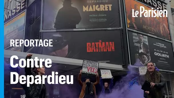 Action coup de poing de féministes devant un cinéma parisien où Gérard Depardieu est à l’affiche