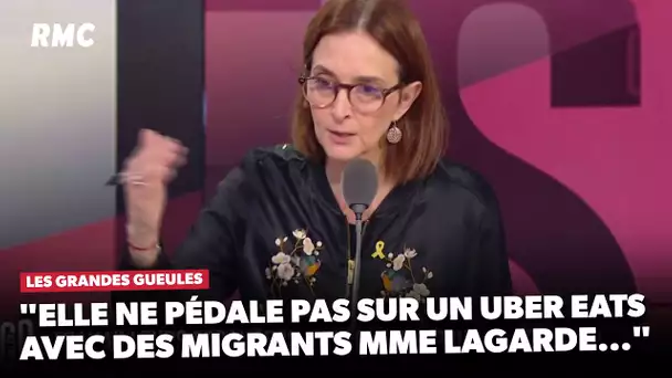 "Elle ne pédale pas sur un Uber Eats avec des migrants clandestins qu'on exploite, madame Lagarde"