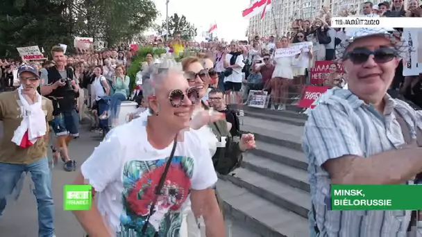Biélorussie : nouveau jour de manifestations sur la place de l'Indépendance à Minsk