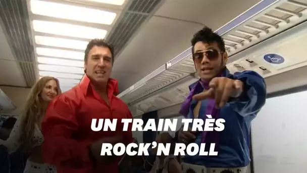 Les fans d'Elvis Presley célèbrent leur idole à bord d'un train
