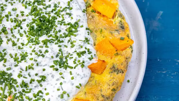 Recette - Frittata de citrouille, fêta - Fabrice Mignot