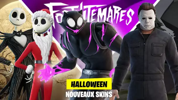 LES NOUVEAUX SKINS D'HALLOWEEN SUR FORTNITE ! (MICHAEL MYERS, JACK SKELLINGTON, ALAN WAKE ...)