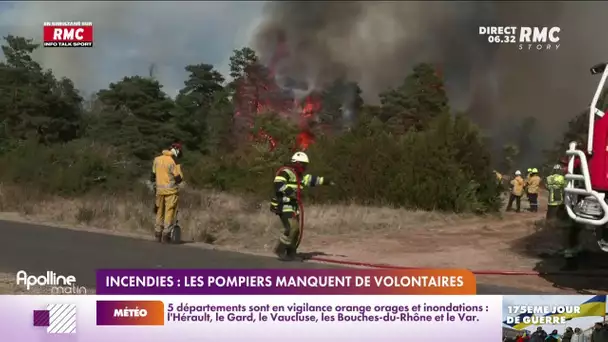Incendies : les pompiers alertent sur le manque de volontaires