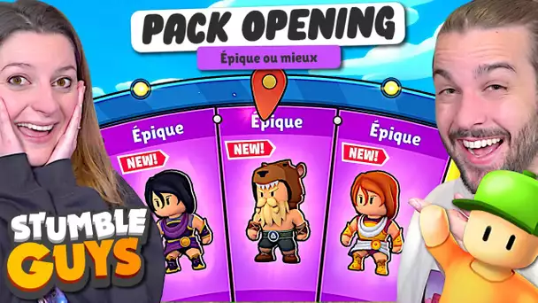 MEGA PACK OPENING SUR STUMBLE GUYS POUR LES NOUVEAUX SKINS ! MISE A JOUR STUMBLE GUYS