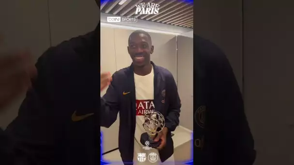 🏆😁 Dembélé MVP face au Barça, il ne peut pas s'empêcher de rigoler ! #shorts