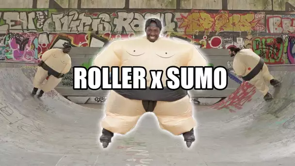 DEFI ROLLER : faire des TRICKS en SUMO GONFLABLE ! (feat. Diaby Diako & Zahir Hanaizi)