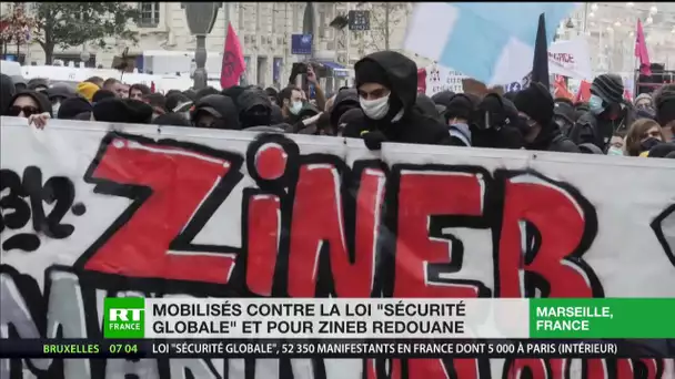A Marseille, mobilisation contre la loi Sécurité globale et pour Zineb Redouane