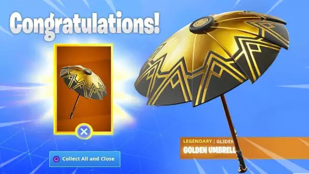 JE DEBLOQUE LE PARAPLUIE EN OR SECRET DE LA SAISON 2 SUR FORTNITE !