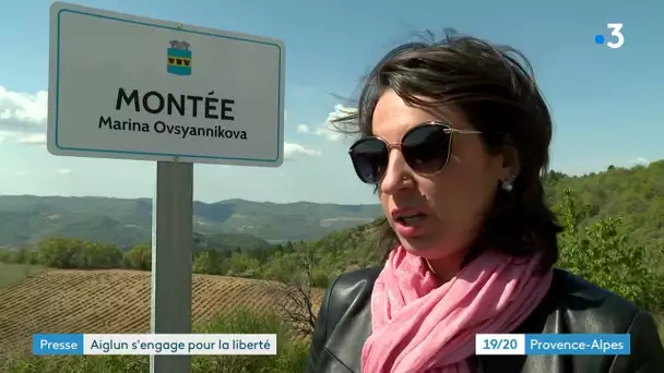 Le village d'Aiglun dans les Alpes de Haute Provence inaugure une rue au nom d'une journaliste russe