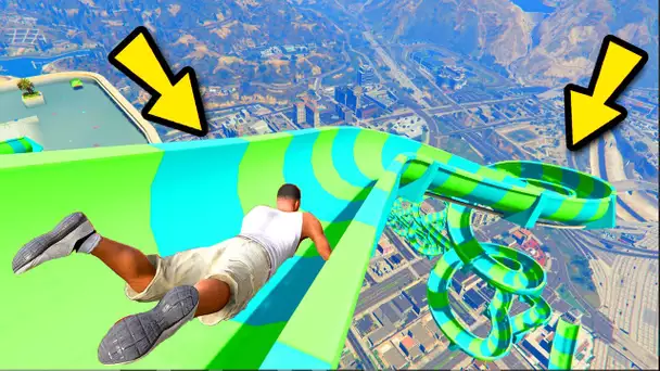 LE PLUS GRAND TOBOGGAN D'EAU DE GTA 5 !