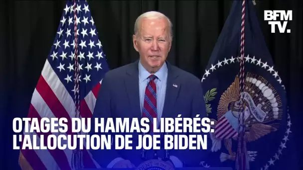 "Ce n'est qu'un début": Joe Biden s'exprime sur la première libération d'otages du Hamas