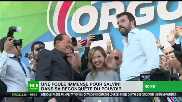 Matteo Salvini entame sa reconquête du pouvoir lors d’un grand meeting