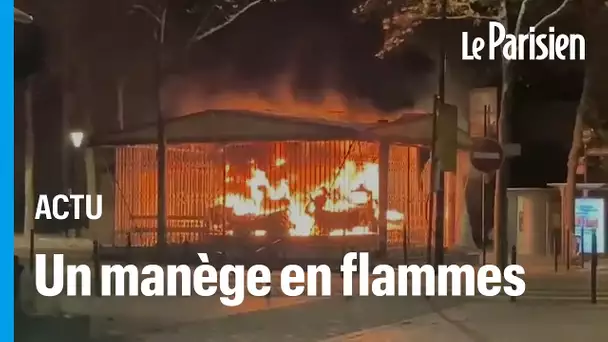 Paris XVIIIe : un manège pour enfants détruit par les flammes