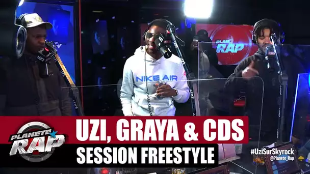 Uzi - Session freestyle avec Graya & CDS ! #PlanèteRap