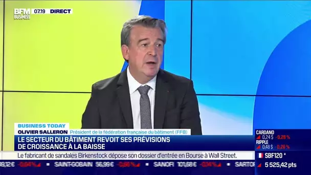 Olivier Salleron (FFB) : Le secteur du bâtiment revoit ses prévisions de croissance à la baisse