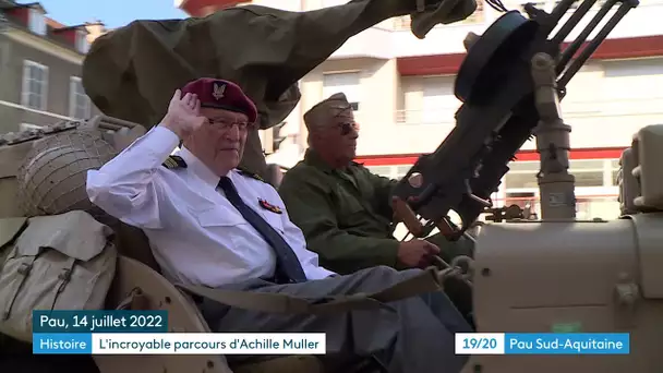 Achille Muller, héros de la Seconde Guerre mondiale, accueilli au musée de la résistance de Pau.