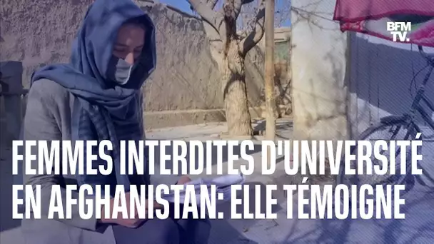 Cette jeune Afghane n'a plus le droit de se rendre à l'université à cause des talibans