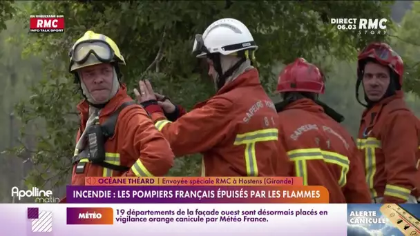 "J'ai dormi quatre heures maximum en deux jours" : les pompiers Français épuisés par les flammes