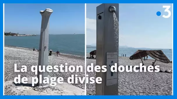 Cagnes-sur-Mer et Villeneuve-Loubet :  la question des douches de plage divise les deux communes