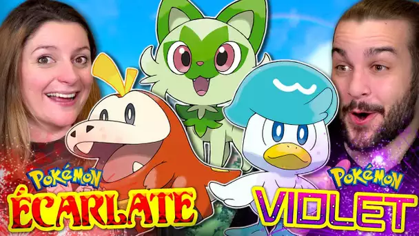 POKEMON ECARLATE ET POKEMON VIOLET, NOUVEAUX STARTER POUR LA 9G ! AVIS ET RÉACTION POKEMON PRESENTS