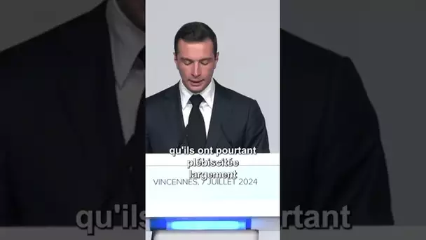 Jordan Bardella réagit aux résultats des élections législatives.