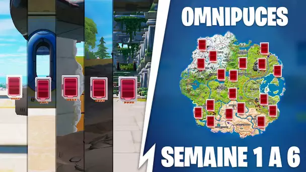 TROUVER TOUTES LES OMNIPUCES DE LA SAISON 2 SUR FORTNITE ! (FORTNITE OMNIPUCES SEMAINE 1 A 6)