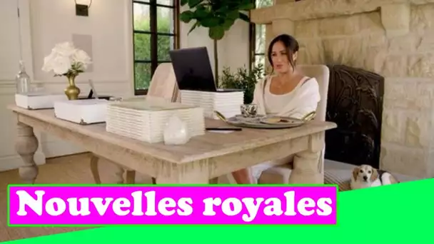 Meghan Markle donne un aperçu de son bureau avec une couverture de 1 200 £ et un cristal de guérison