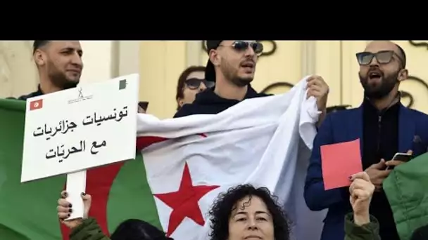 À Tunis, des centaines de Tunisiens témoignent leur solidarité avec le peuple algérien
