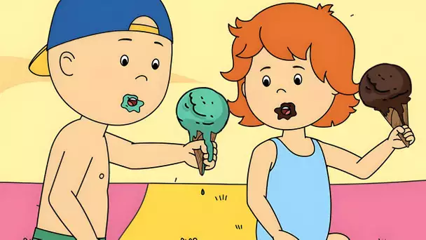 Crème glacée à la plage | Caillou en Français