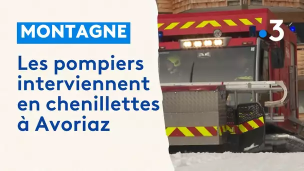 "C'est unique en France" : les pompiers interviennent en dameuse à Avoriaz