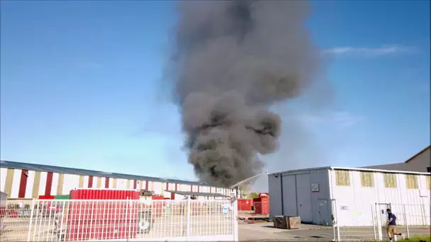 Incendie près du Havre