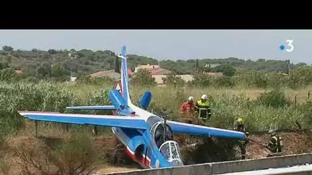 IMAGES - À Perpignan, un avion de la Patrouille de France se crashe à l&#039;aéroport