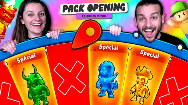 MEGA PACK OPENING SUR STUMBLE GUYS POUR LES SKINS SPECIAUX A 100% !