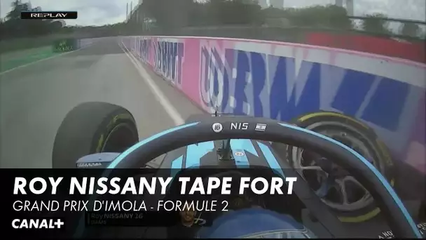 Roy Nissany tape fort en rentrant aux stands - Grand Prix d'Imola - F2